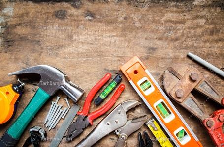 تصویر با کیفیت از ابزار آلات در پایین تصویر